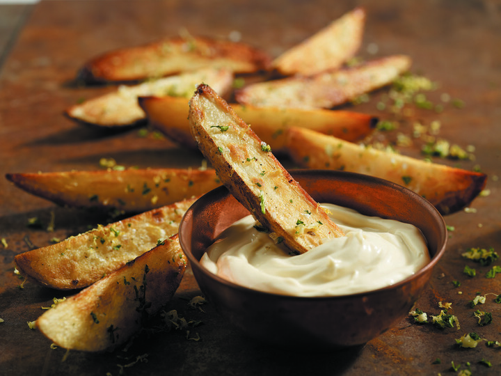 Skillet Fries with Gremolata and Aioli
