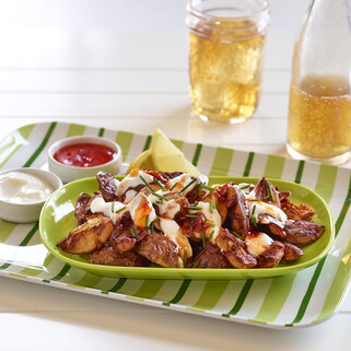 Crispy Idaho® Potatoes with Sweet Chili and Garlic Labna
