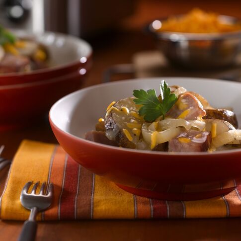 Easy, Cheesy Idaho® Potatoes and Ham