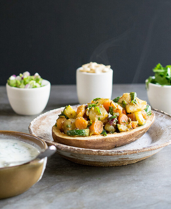 Idaho® Potato Earth Day Curried Spring Vegetable Chaat