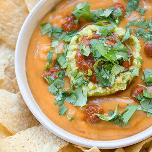 Vegan Torchy's Queso Copycat made with Idaho® Potatoes