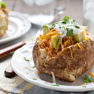 Chicken Enchilada Stuffed Baked Idaho® Potatoes