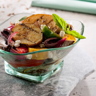 Mediterranean Herbed Potato Salad with Grilled Vegetables