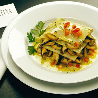 Idaho® Potato Lasagna of Wild Mushrooms with Herb Sauce
