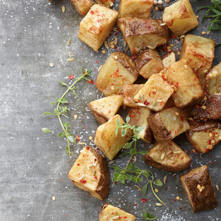 Brined Idaho® Potatoes with Dry Aged Beef Fat