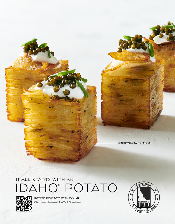 Potato Pavé Tots with Caviar