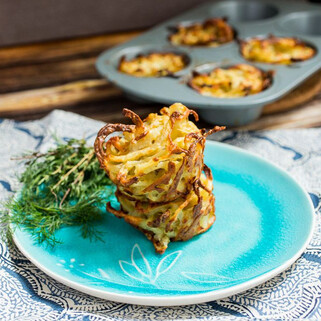 Spiralized Idaho® Potato and Fennel Kugel  