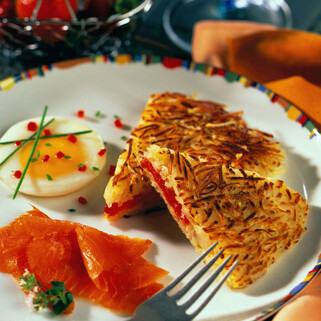 Tomato and Onion Hash Browns