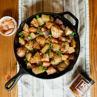 Grill-Braised Potatoes with Bibimbap Glaze