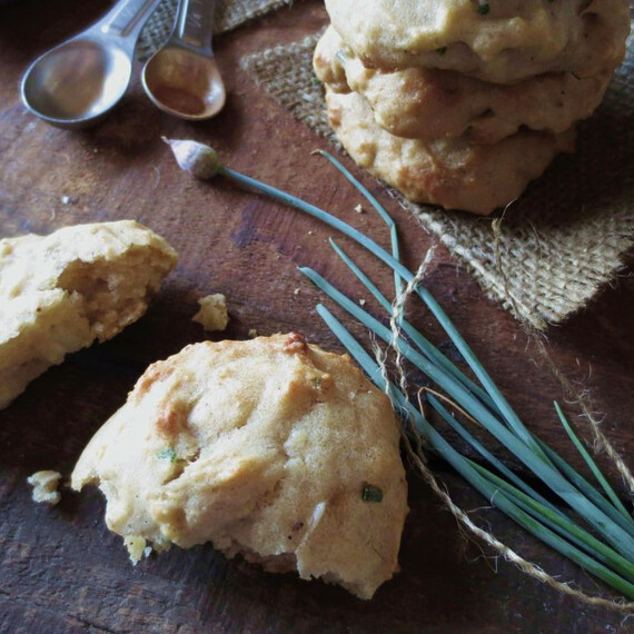 Baked Potato Cookies with Sour Cream & Chives