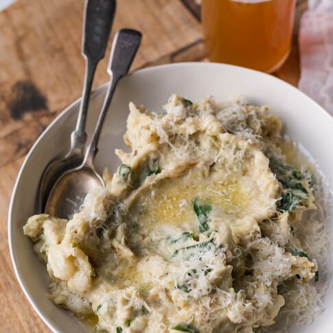 Spinach & Brussel Sprouts Colcannon