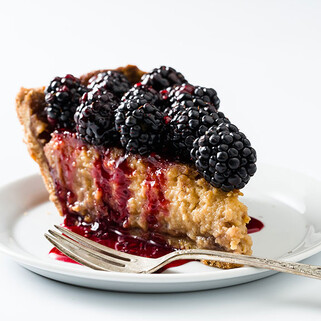 Honey-Sweetened Blackberry Buttermilk Idaho® Potato Pie