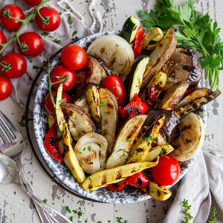 Heart-Healthy Grilled Idaho® Potato Ratatouille Salad 