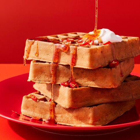 Papas and Chorizo Waffles