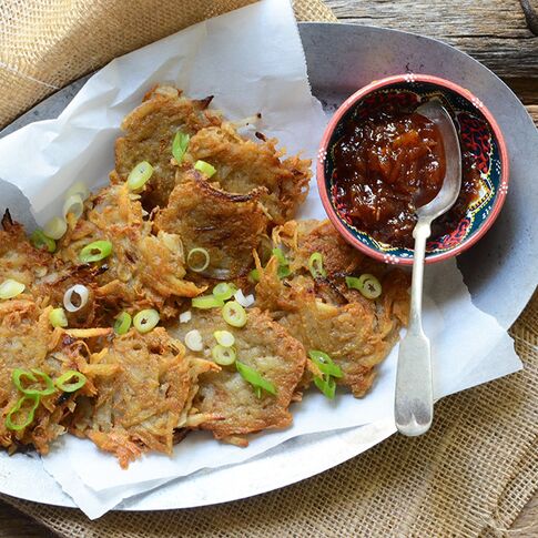 Indian-Spiced Idaho® Potato Latkes