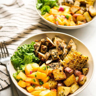 Grilled Chicken and Potato Summer Bowl
