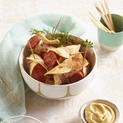 Chistorra Sausage Wrapped in Potato