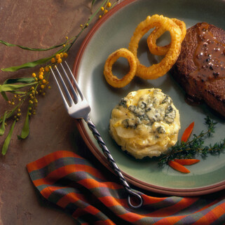 Potato Gratin with Wisconsin Blue Cheese