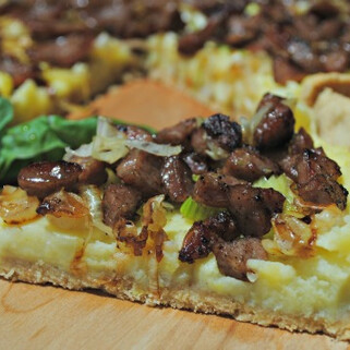Idaho® Potato, Caramelized Leeks and Sausage Pie