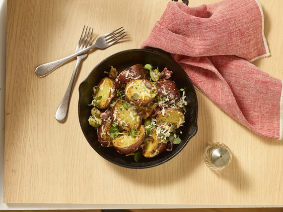 Potatoes with Lemon-Parmesan Butter and Olives
