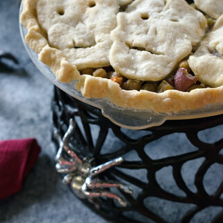 Spooky Skull Vegan Pot Pies made with Idaho® Potatoes