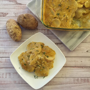 Vegan Garlic Rosemary Scalloped Idaho® Potatoes