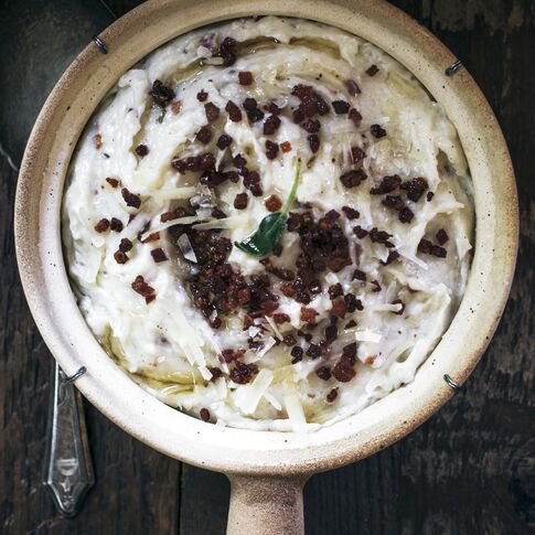 Pecorino Pancetta Garlic Mashed Potatoes
