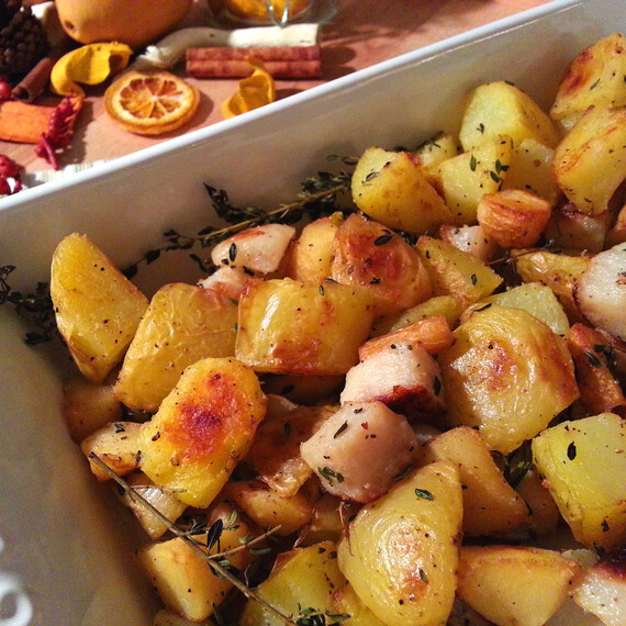 Autumn Roasted Potatoes and Root Vegetables