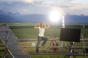 Denise Austin Films New TV Spot for Idaho Potatoes on Location From "The Best Earth on Earth"