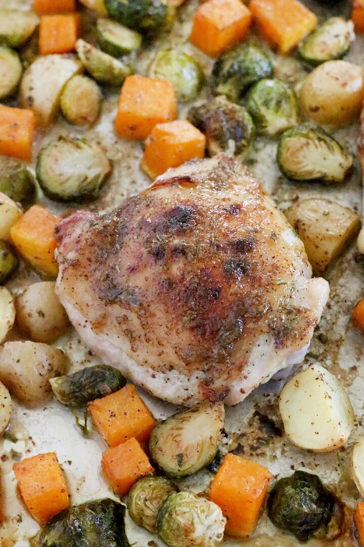 Maple and Rosemary Glazed Chicken and Fall Veggies Sheet Pan Dinner ...