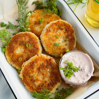 Crispy Cheesy Potato Cakes