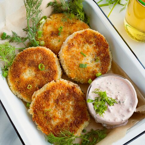 Crispy Cheesy Potato Cakes
