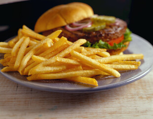 French Fries and Burger