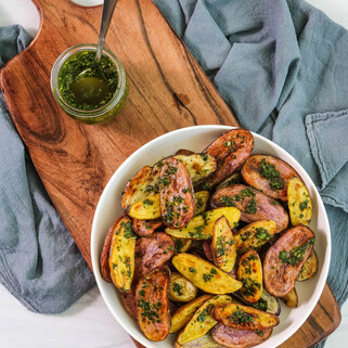 Roasted Fingerling Potatoes with Gremolata