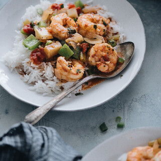 Shrimp Étouffée with Clams and Idaho® Potatoes