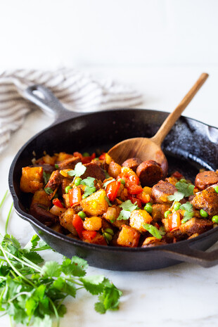 Spanish Potato Sausage Skillet
