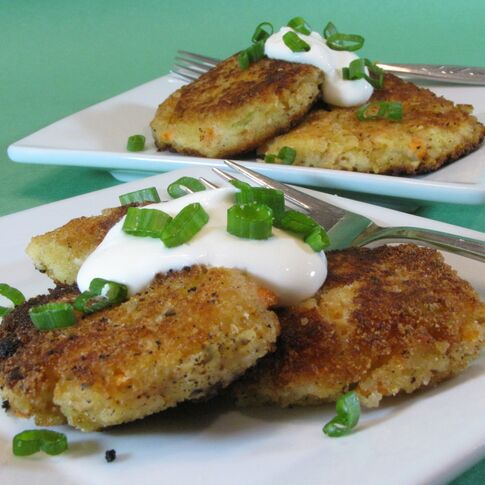 Mini Idaho® Potato & Salmon Pancakes