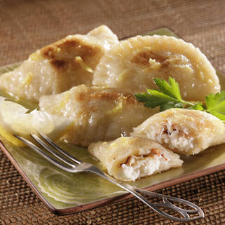 Crab and Idaho® Potato Pierogies