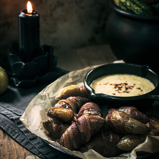 Frightening Fingerlings (Bacon-Wrapped Potatoes)