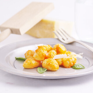 Idaho® Potato Gnocchi with Roasted Red Pepper Sauce