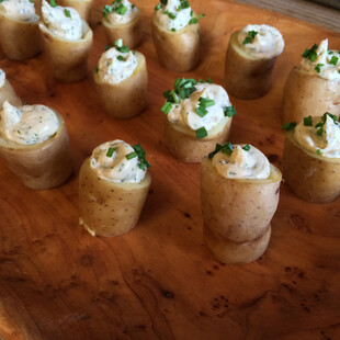 Idaho® Fingerling Cups with Smoked Salmon Mousse 