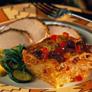 Holiday Idaho® Potato Casserole with Papayas and Pineapple