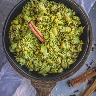 Instant Pot Spicy Idaho® Potato Mint Pulav