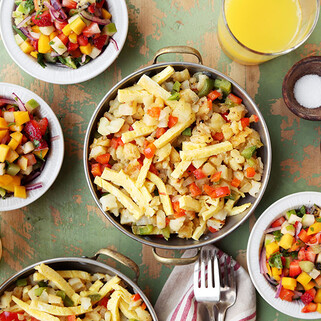 Crispy Southwest Home Fries With Fresh Fruit Salsa 