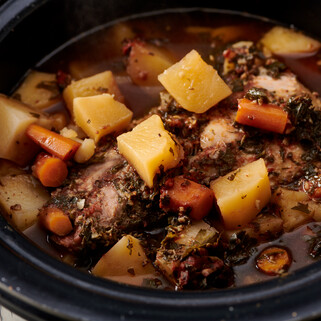 Slow Cooker Pork Roast and Potatoes for Idaho® Potatoes