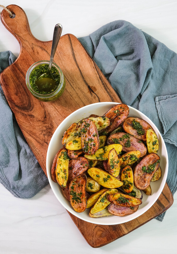 Roasted Fingerling Potatoes with Gremolata