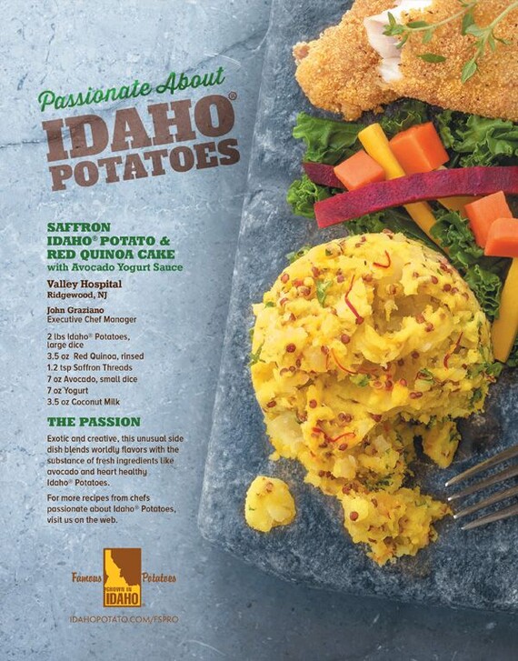 Saffron Russet Idaho® Potato and Red Quinoa Cake