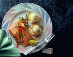 Skillet-Seared Fillet of British Columbia Farmed Salmon and Herbed Idaho® Potato Gaufrettes 