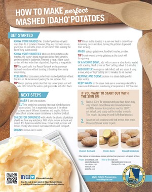 IDAHO POTATO COMMISSION OFFERS CULINARY TIPS FOR MAKING 