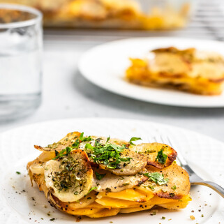 Idaho® Potato and Root Vegetable Gratin